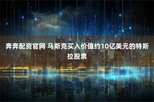 奔奔配资官网 马斯克买入价值约10亿美元的特斯拉股票